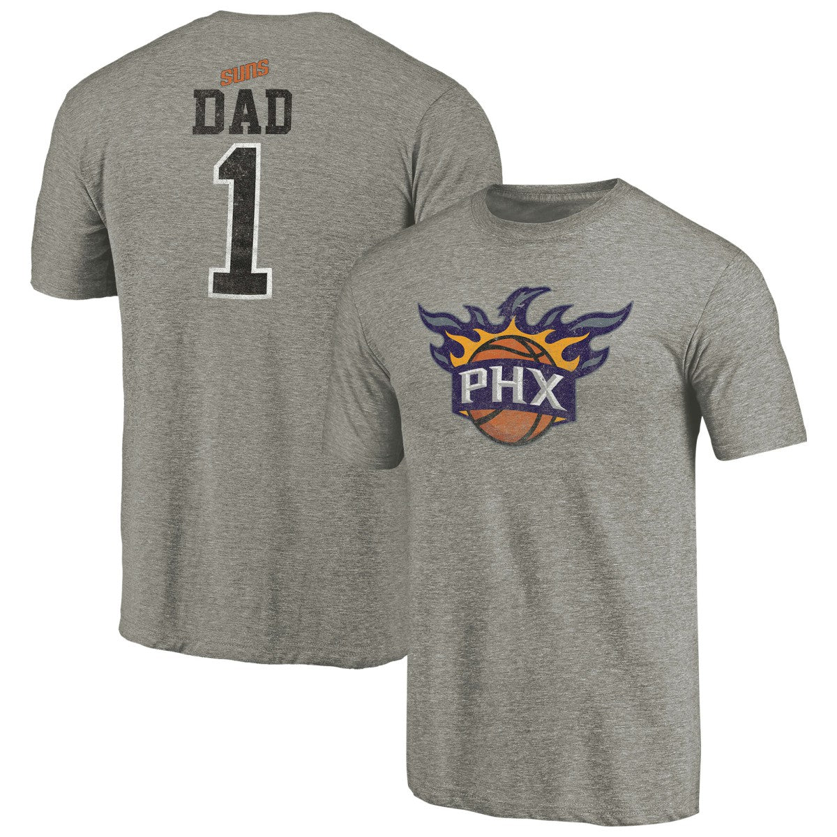 NBA - Phoenix Suns Greatest Dad Tri-Blend T-Shirt - Gray