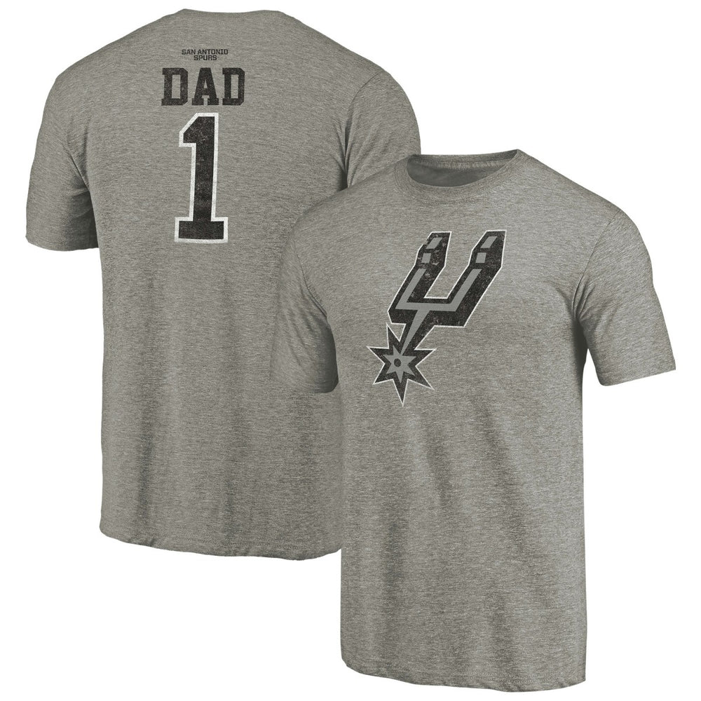 NBA - San Antonio Spurs Greatest Dad Tri-Blend T-Shirt - Gray
