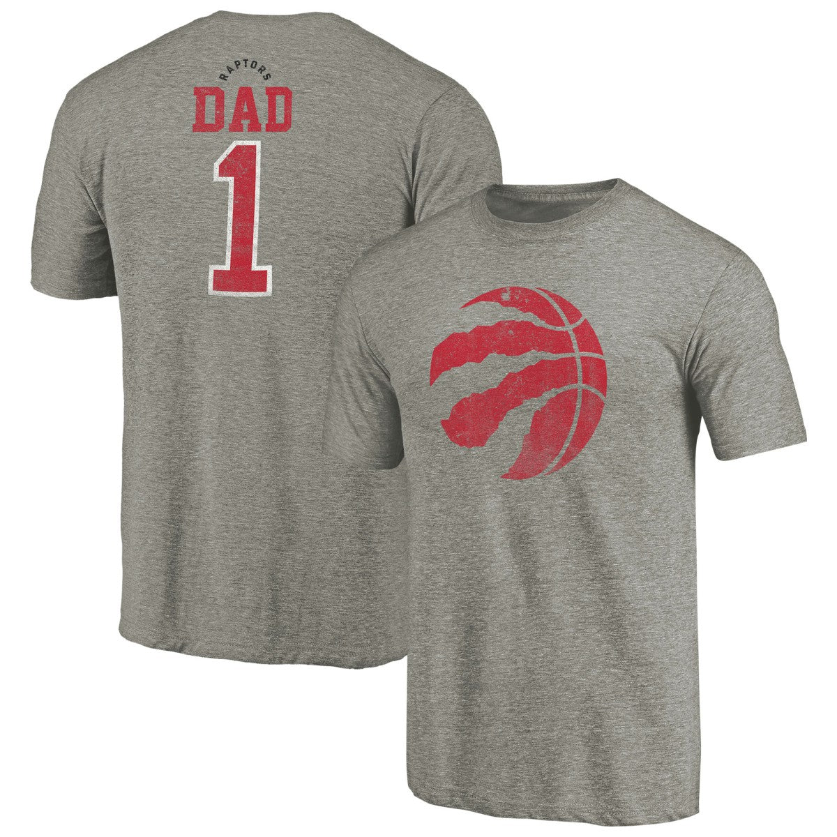 NBA - Toronto Raptors Greatest Dad Tri-Blend T-Shirt - Gray