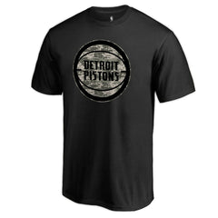 NBA - Detroit Pistons Cloak Camo T-Shirt - Black