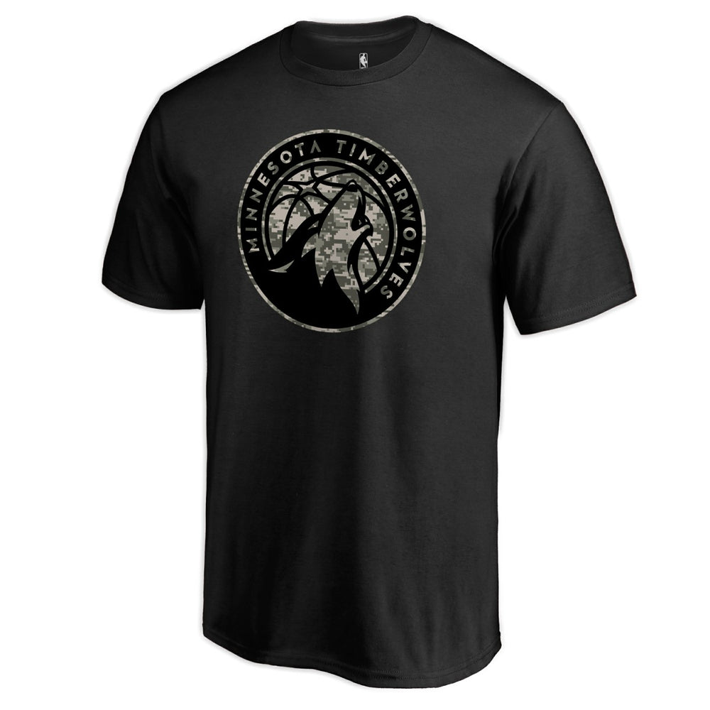 NBA - Minnesota Timberwolves Cloak Camo T-Shirt - Black