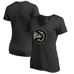 NBA - Atlanta Hawks Women's Cloak Camo V-Neck T-Shirt - Black