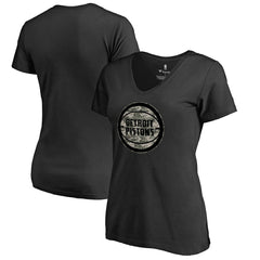 NBA - Detroit Pistons Women's Cloak Camo V-Neck T-Shirt - Black