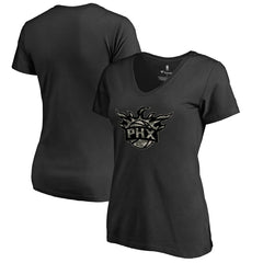 NBA - Phoenix Suns Women's Cloak Camo V-Neck T-Shirt - Black