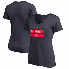 NBA - Washington Wizards Women's Hometown Collection DC Family V-Neck T-Shirt - Navy