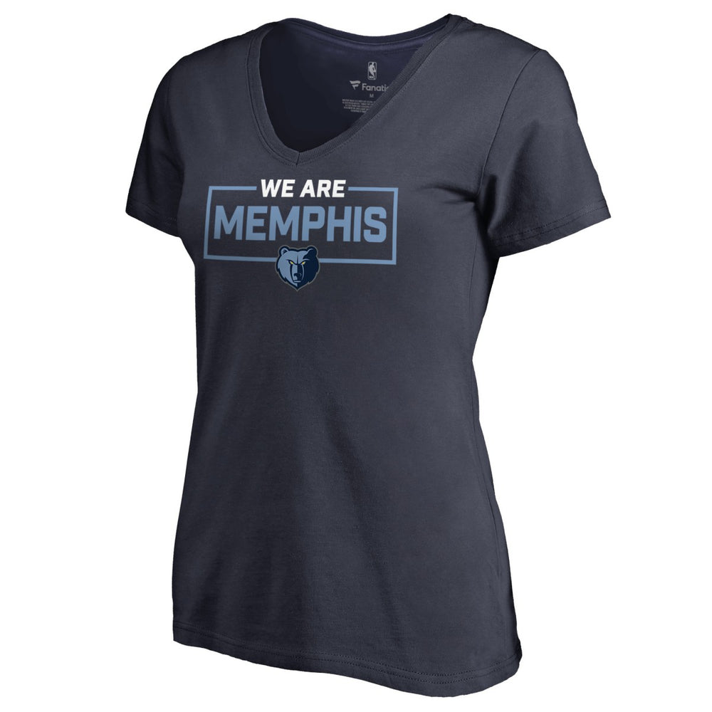 NBA - Memphis Grizzlies Women's We Are Iconic Collection V-Neck T-Shirt - Navy