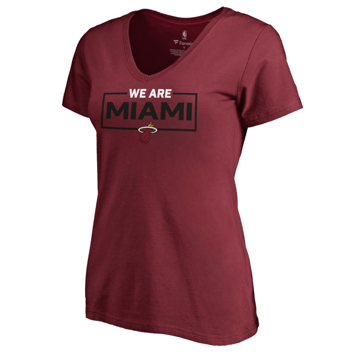 NBA - Miami Heat Women's We Are Iconic Collection V-Neck T-Shirt - Red