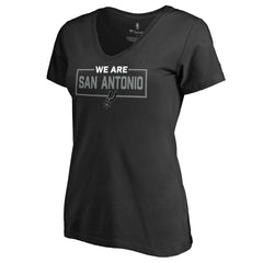 NBA - San Antonio Spurs Women's We Are Iconic Collection V-Neck T-Shirt - Black