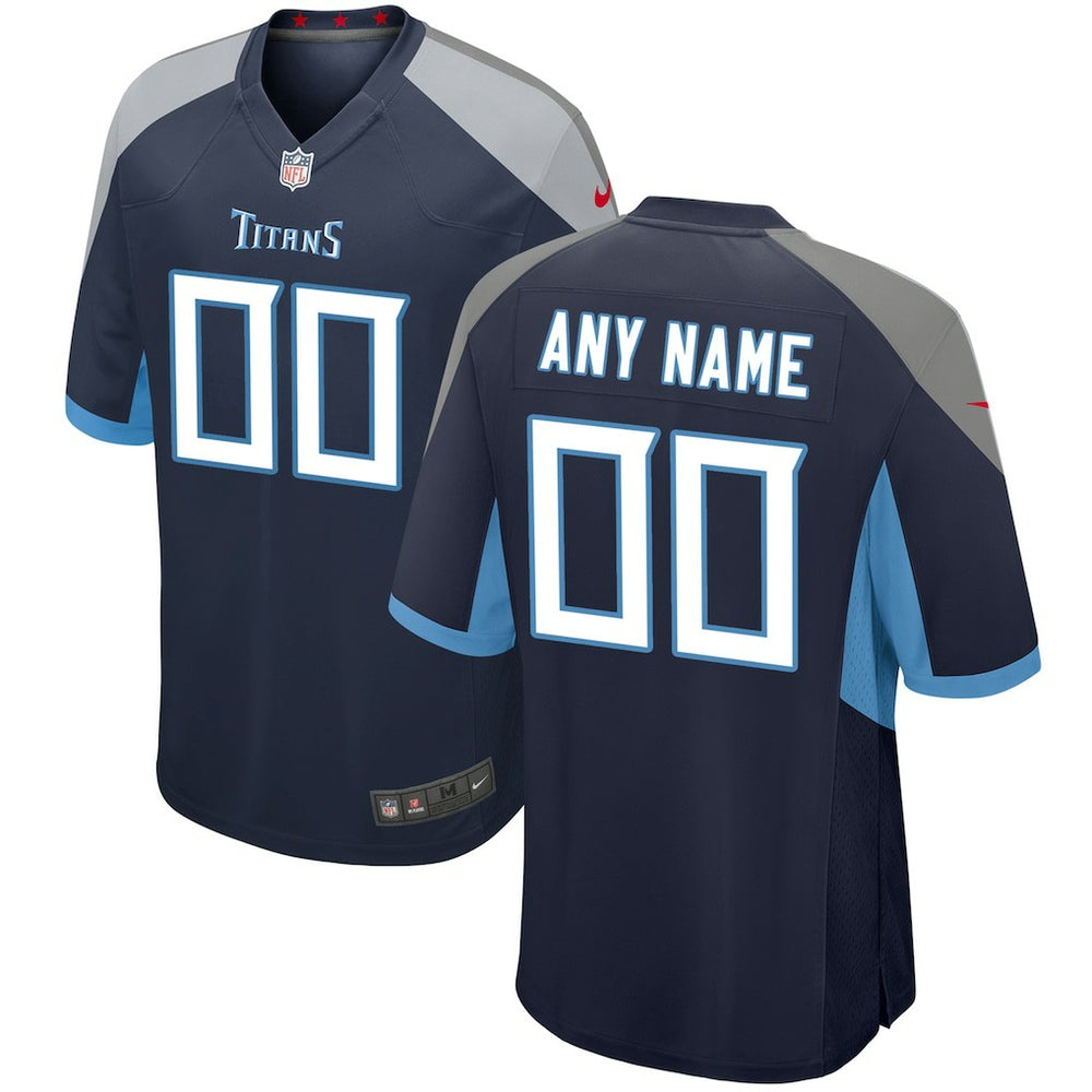 Tennessee Titans Youth Custom Game Jersey Navy - Nike