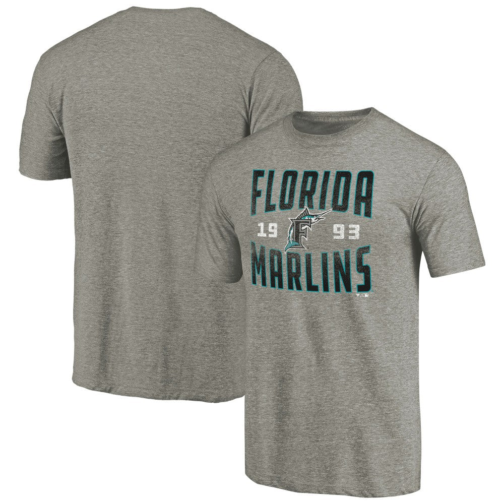 Florida Marlins Cooperstown Collection Vintage Antique Stack Tri-Blend T-Shirt for sale