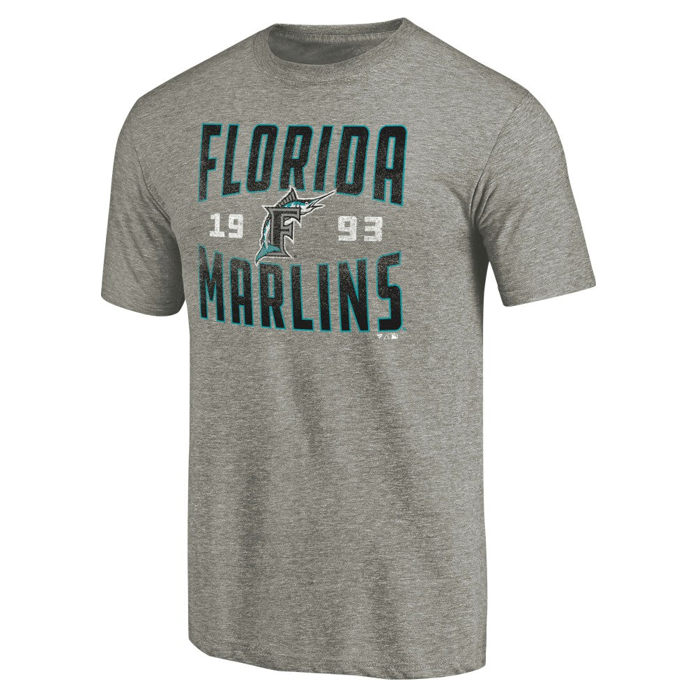 Florida Marlins Cooperstown Collection Vintage Antique Stack Tri-Blend T-Shirt for sale