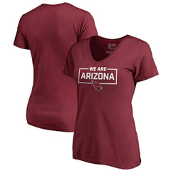 Arizona Cardinals Women's We Are Icon V-Neck T-Shirt Cardinal - NFL