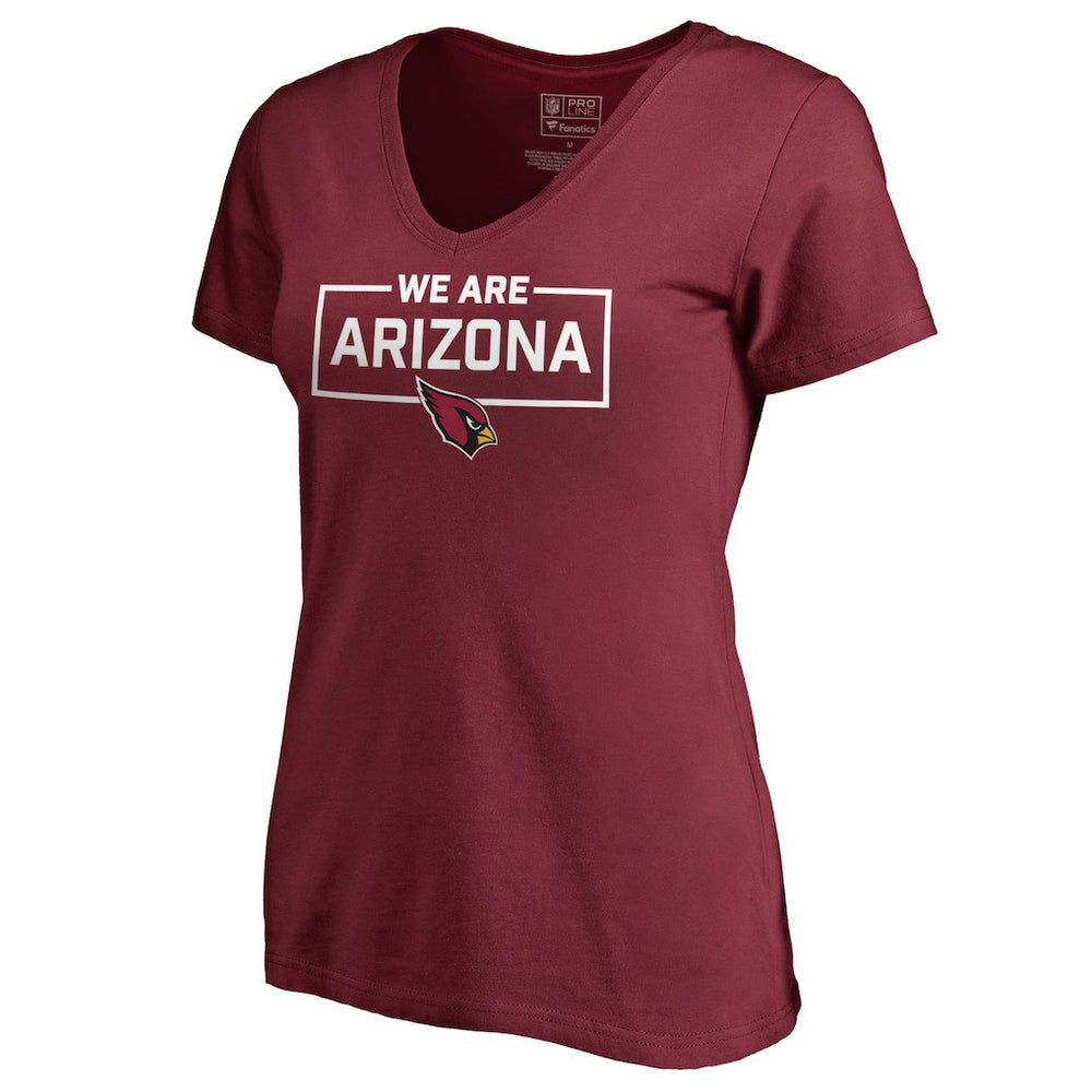 Arizona Cardinals Women's We Are Icon V-Neck T-Shirt Cardinal - NFL