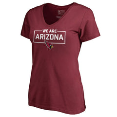 Arizona Cardinals Women's We Are Icon V-Neck T-Shirt Cardinal - NFL