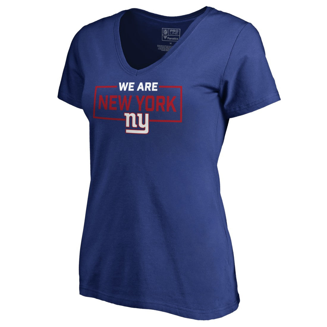 New York Giants Women's We Are Icon V-Neck T-Shirt Royal - NFL