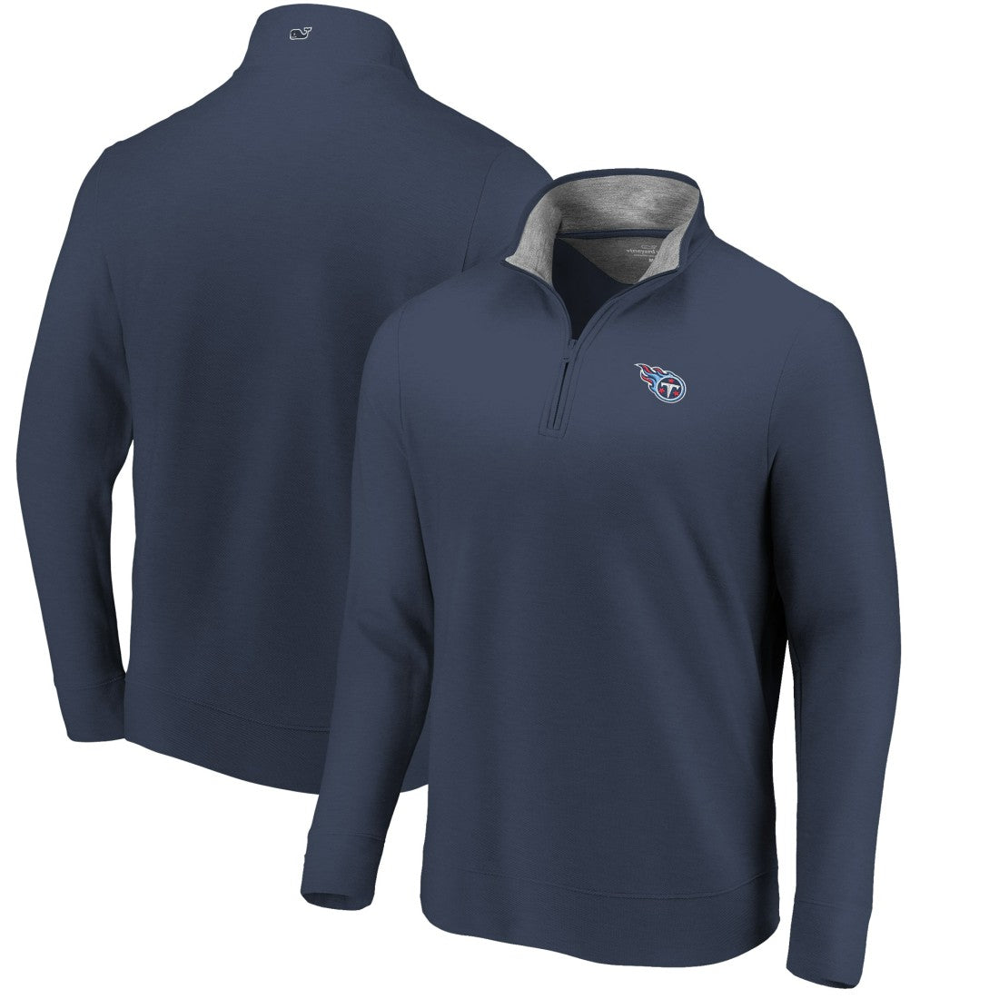 Tennessee Titans Vineyard Vines Saltwater Quarter-Zip Jacket Navy - NFL
