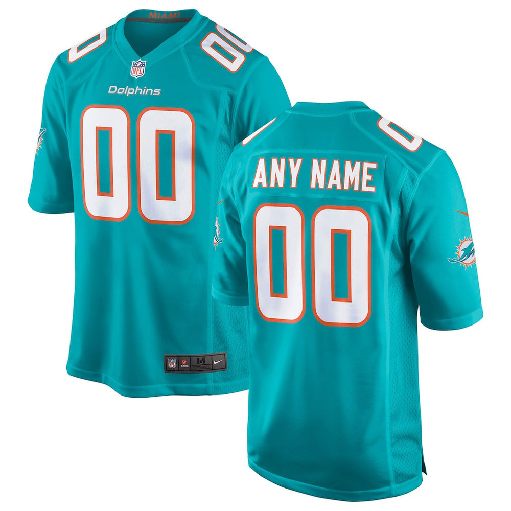 Miami Dolphins Youth Custom Game Jersey Aqua - Nike