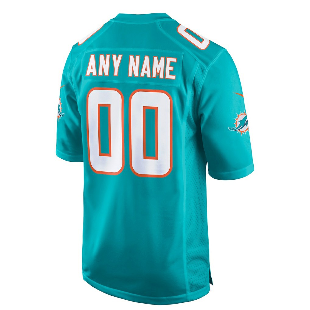 Miami Dolphins Youth Custom Game Jersey - Aqua | NFL Jerseys