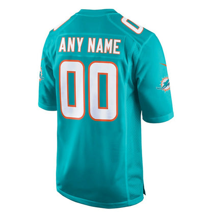 Miami Dolphins Youth Custom Game Jersey - Aqua | NFL Jerseys
