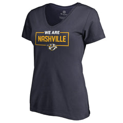 Nashville Predators - Women's Iconic Collection V-Neck T-Shirt Navy