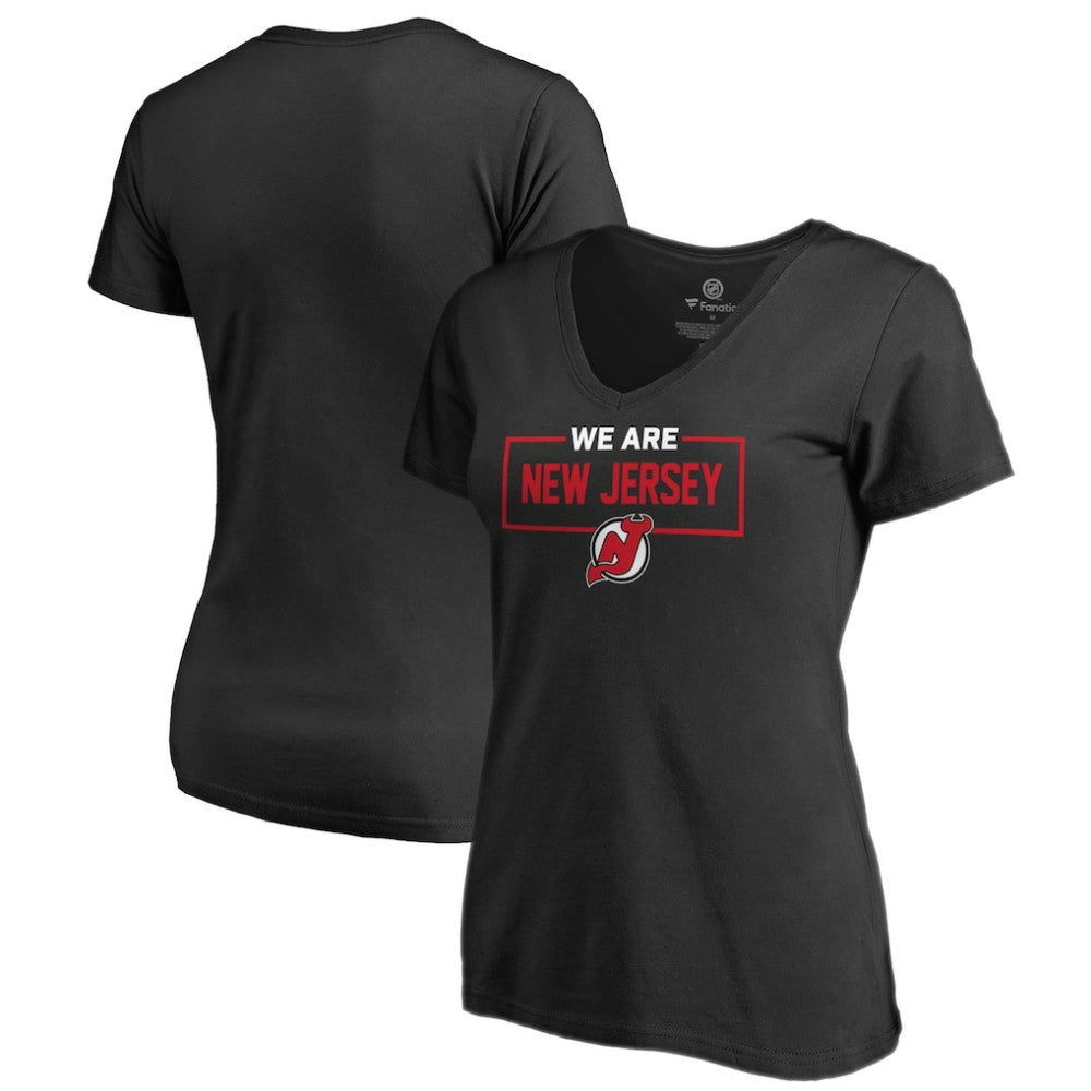New Jersey Devils - Women's Iconic Collection V-Neck T-Shirt Black