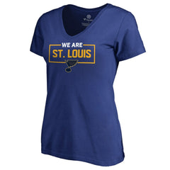 St. Louis Blues - Women's Iconic Collection V-Neck T-Shirt Blue