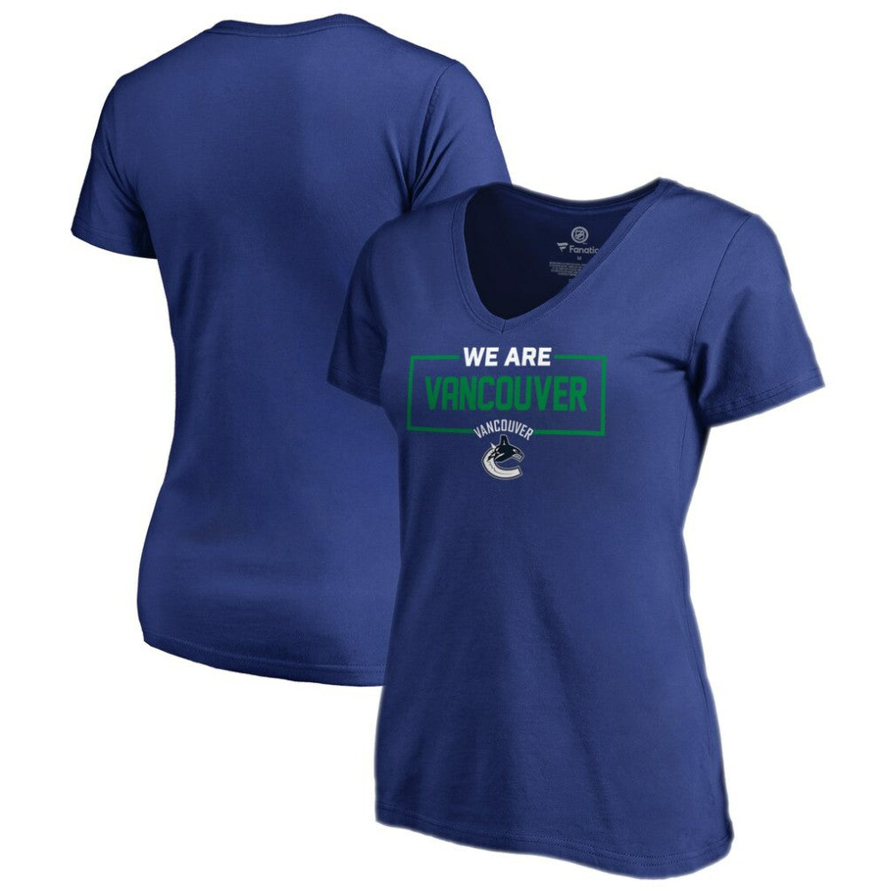 Vancouver Canucks - Women's Iconic Collection V-Neck T-Shirt Blue