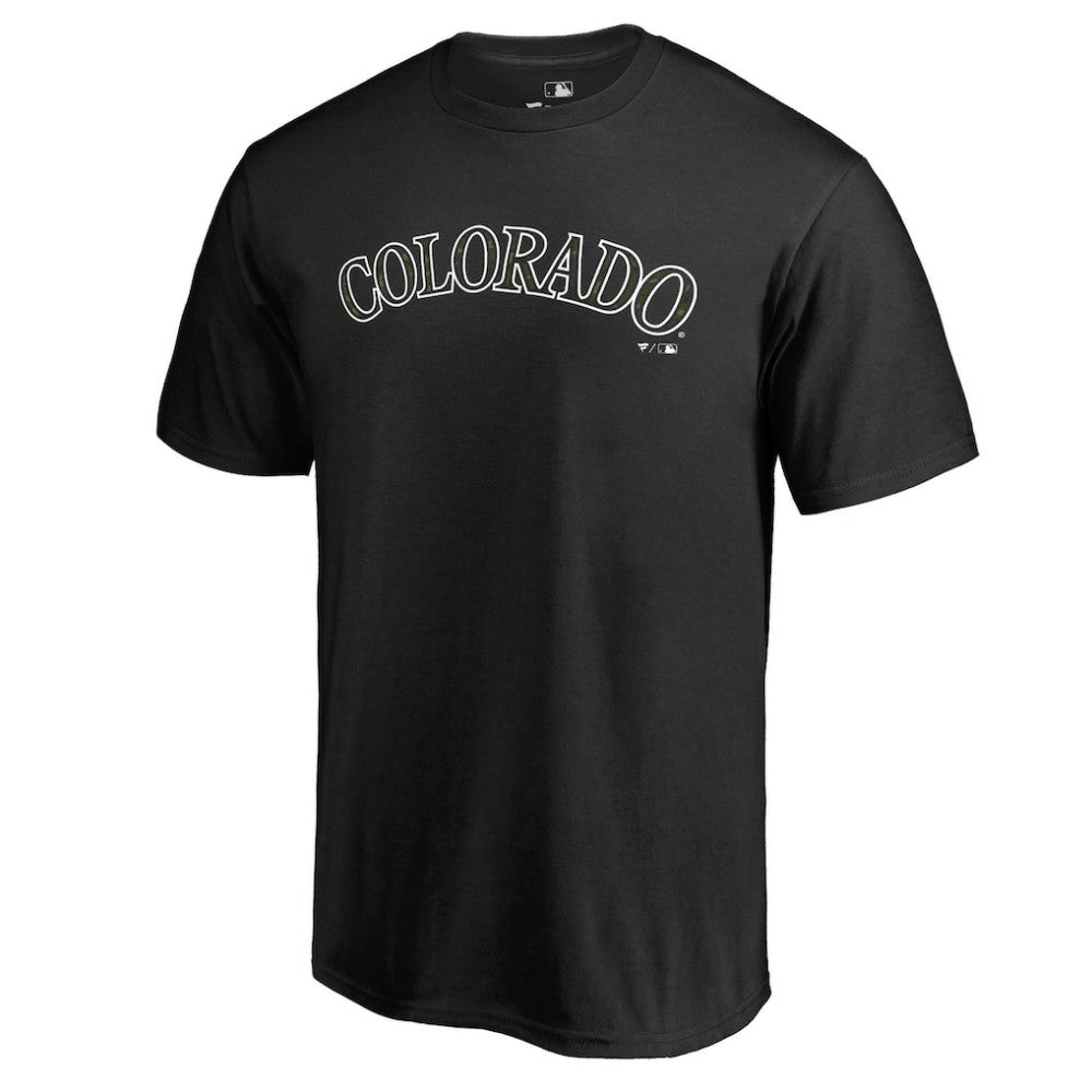 Colorado Rockies Armed Forces Wordmark T-Shirt Sale