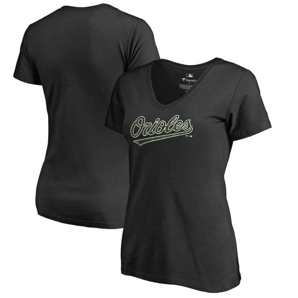 Baltimore Orioles Women's Armed Forces Wordmark T-Shirt Sale