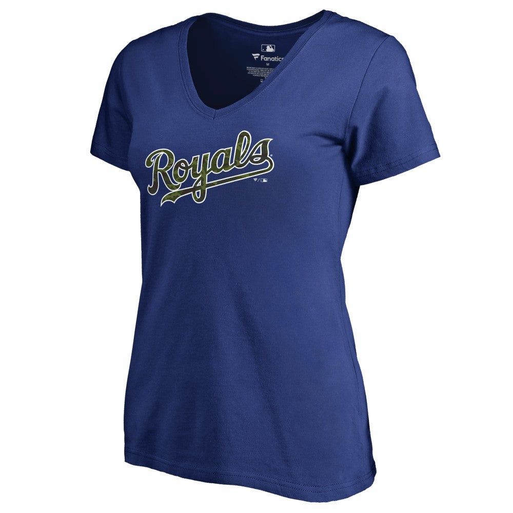 Kansas City Royals Women's Armed Forces Wordmark T-Shirt Sale