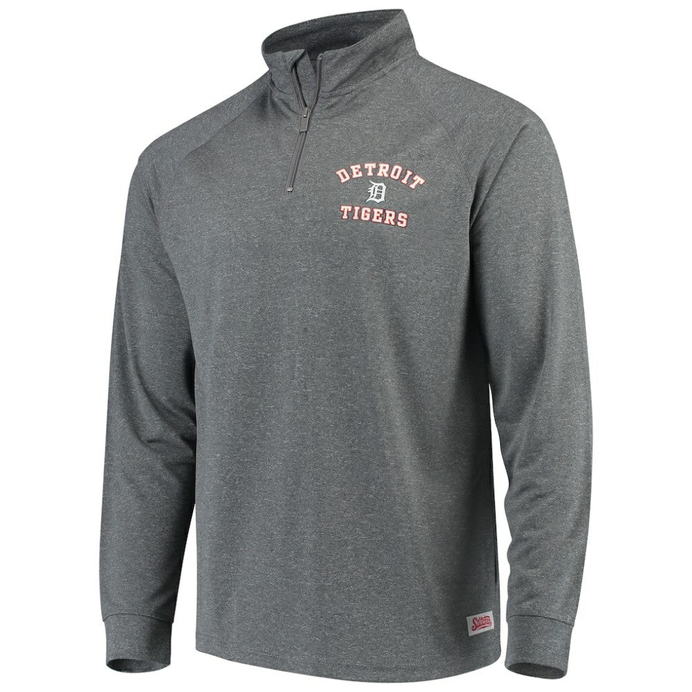 Detroit Tigers Stitches Team Raglan Quarter-Zip Pullover Jacket Clearance