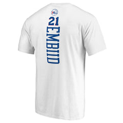 NBA - Joel Embiid Philadelphia 76ers Backer Name & Number T-Shirt - White