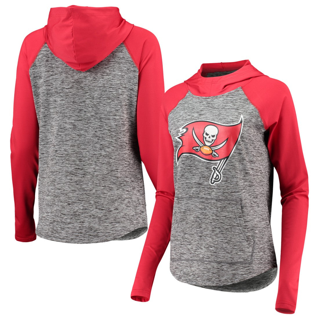 Tampa Bay Buccaneers G-III 4Her by Carl Banks Women's Championship Ring Pullover Hoodie Heathered Gray/Red - NFL