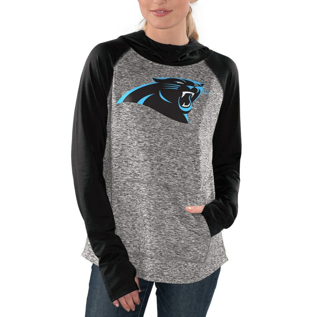 Carolina Panthers G-III 4Her by Carl Banks Women's Championship Ring Pullover Hoodie Heathered Gray/Black - NFL