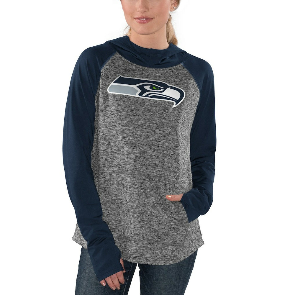 Seattle Seahawks G-III 4Her by Carl Banks Women's Championship Ring Pullover Hoodie Heathered Gray/College Navy - NFL