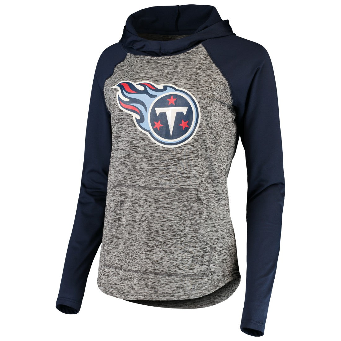 Tennessee Titans G-III 4Her by Carl Banks Women's Championship Ring Pullover Hoodie Heathered Gray/Navy - NFL