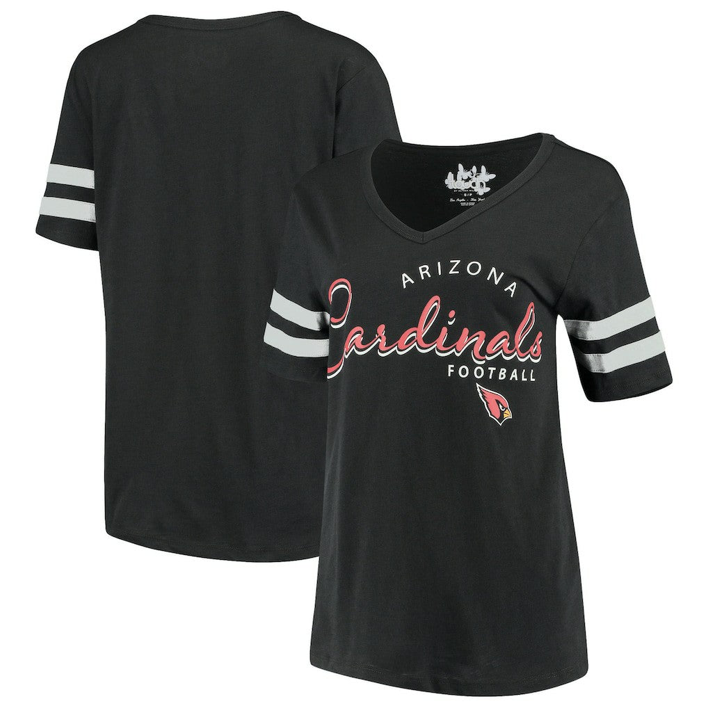 Arizona Cardinals Touch Women's Triple Play V-Neck T-Shirt Black - NFL