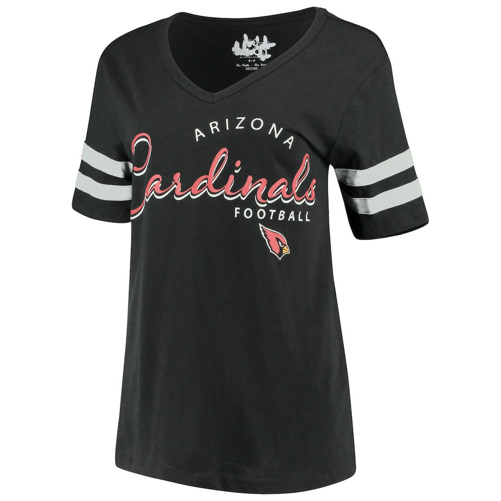 Arizona Cardinals Touch Women's Triple Play V-Neck T-Shirt Black - NFL