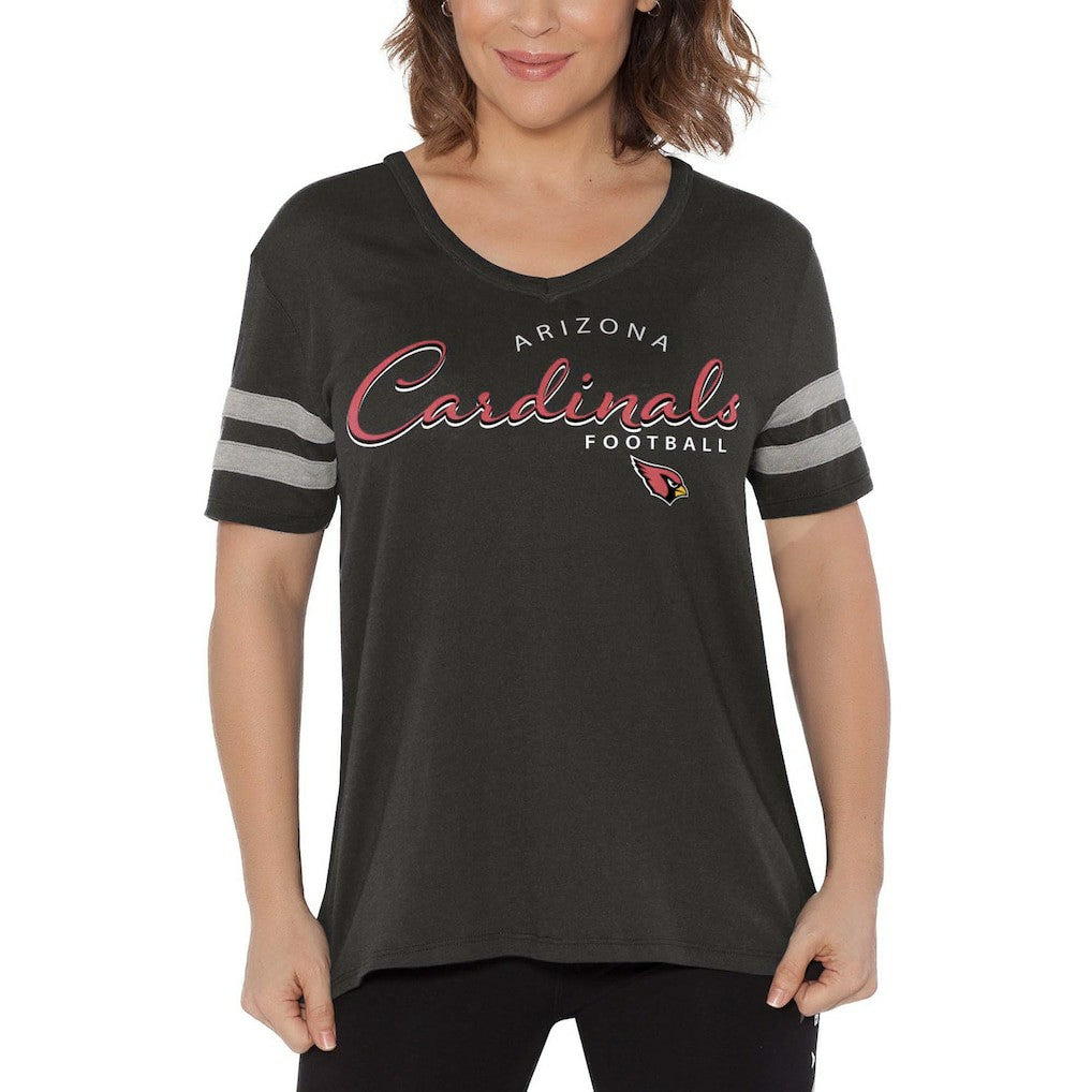Arizona Cardinals Touch Women's Triple Play V-Neck T-Shirt Black - NFL
