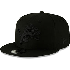 Detroit Lions New Era Black On Black 9FIFTY Adjustable Hat Black - NFL