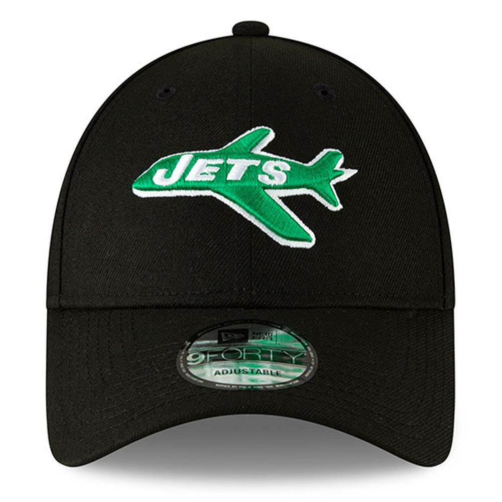 New York Jets New Era The League Throwback 9FORTY Adjustable Hat Black - NFL