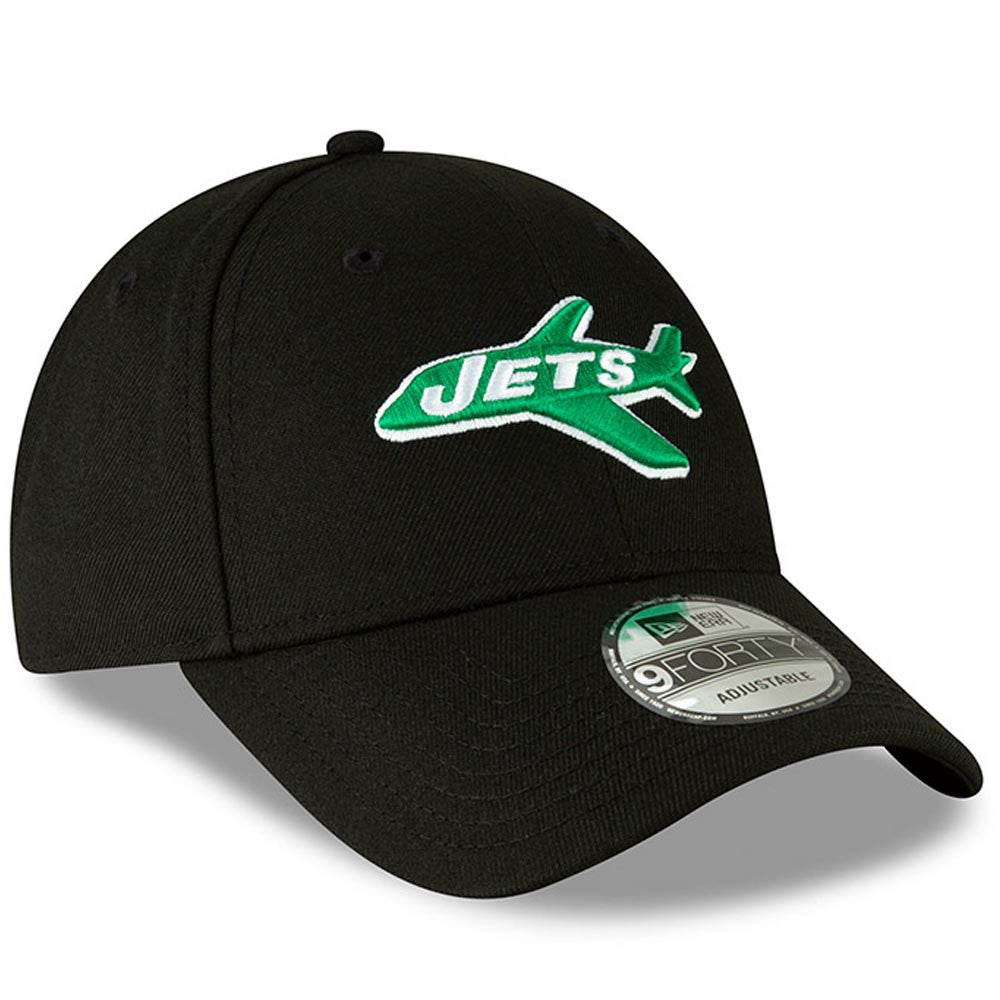 New York Jets New Era The League Throwback 9FORTY Adjustable Hat Black - NFL