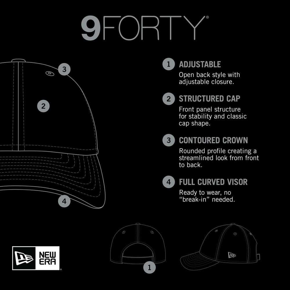 New York Jets New Era The League Throwback 9FORTY Adjustable Hat Black - NFL
