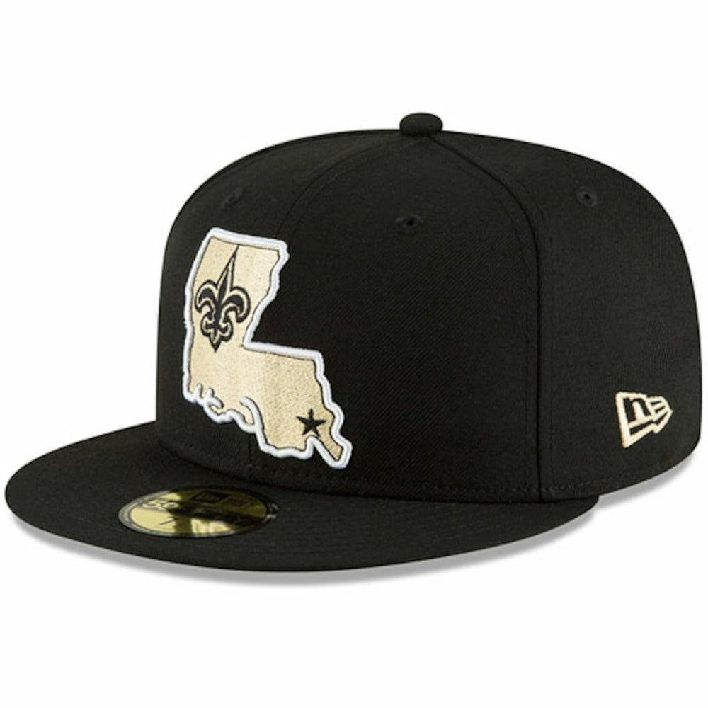 New Orleans Saints New Era Omaha 59FIFTY Fitted Hat Black - NFL