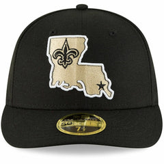 New Orleans Saints New Era Alternate Logo Omaha Low Profile 59FIFTY Fitted Hat Black - NFL