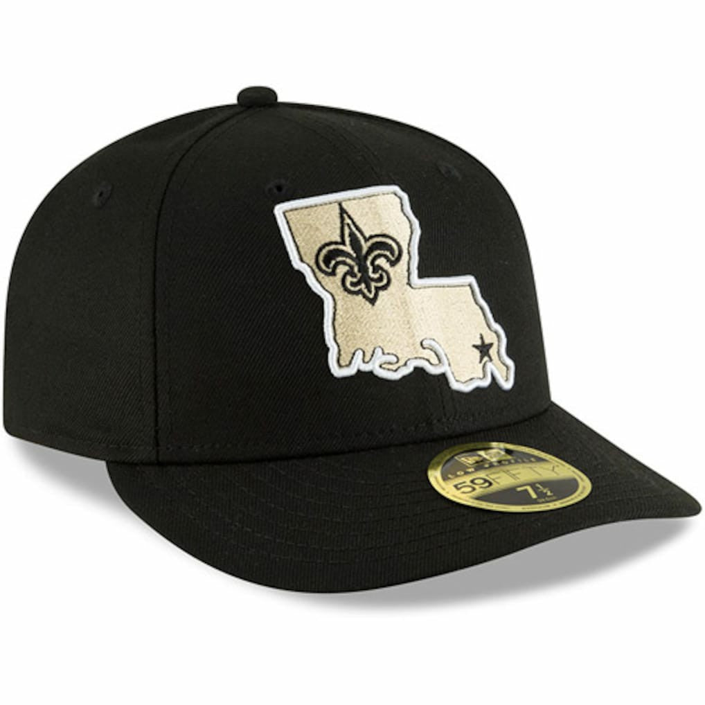 New Orleans Saints New Era Alternate Logo Omaha Low Profile 59FIFTY Fitted Hat Black - NFL