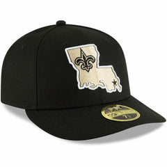New Orleans Saints New Era Alternate Logo Omaha Low Profile 59FIFTY Fitted Hat Black - NFL