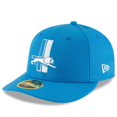 Detroit Lions New Era Omaha Throwback Low Profile 59FIFTY Fitted Hat Blue - NFL