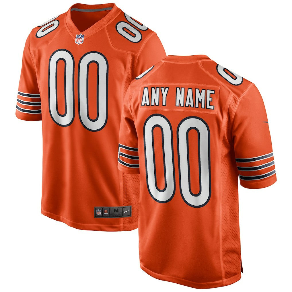 Chicago Bears Youth Alternate Custom Game Jersey Orange - Nike