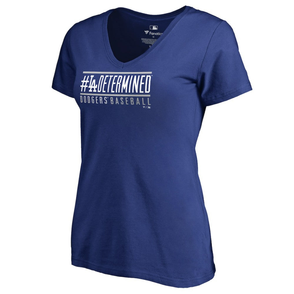 Los Angeles Dodgers Women's Hometown Collection Determined V-Neck T-Shirt Clearance